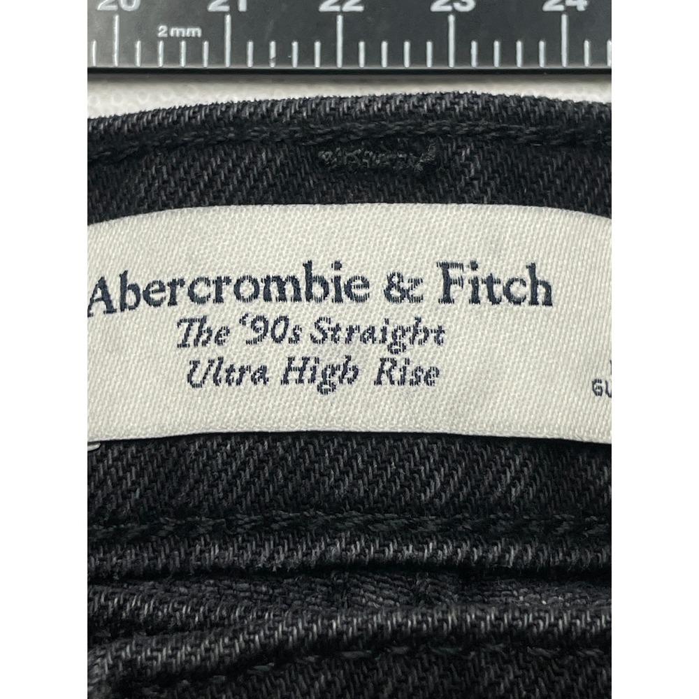 Abercrombie & Fitch Jeans WOMENS 32/14R 90s Straight Ultra High Rise Distressed - Picture 9 of 16
